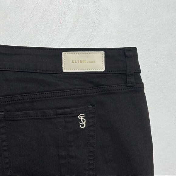 Slink Jeans | NWT Black Curvy Raw Hem Jean Shorts - Picture 4 of 7